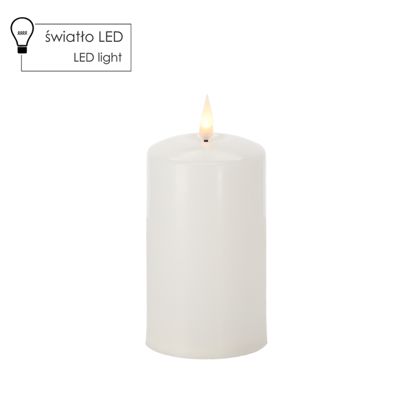 ŚWIECA LED 7CMX16CM BIAŁA*1109