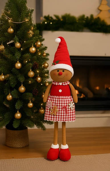 CHRISTMAS GINGERBREAD - GIRL 36 x 20 x 158 CM WITH TELESCOPIC LEGS