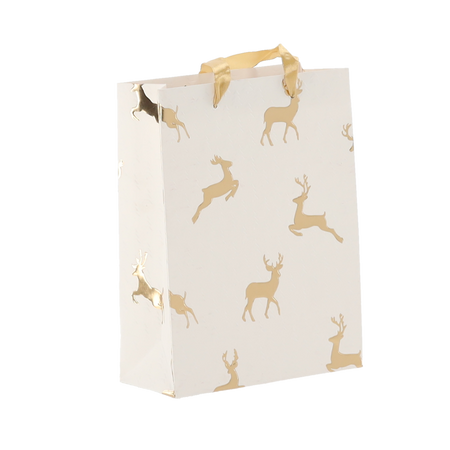 CHRISTMAS GIFT BAG REINDEERS 18 x 24 x 8 CM