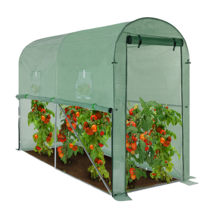 Sera pentru roșii 3 x 1 x 2 m verde cu opțiune de ventilație suplimentară *3965
