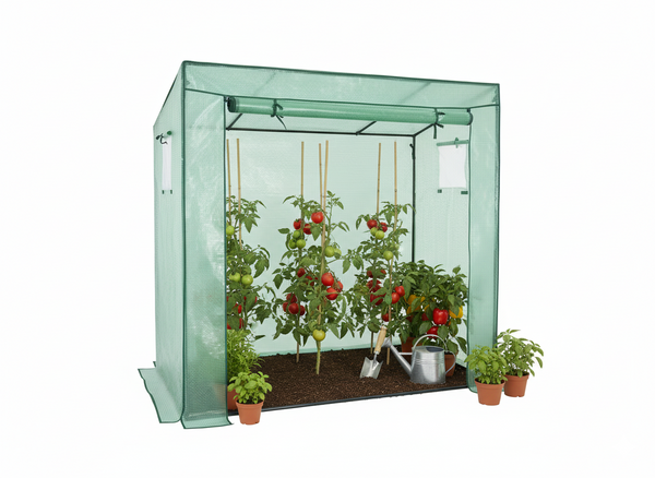 SZKLARNIA NA POMIDORY ZIELONA 200 x 77 x 168/146 cm