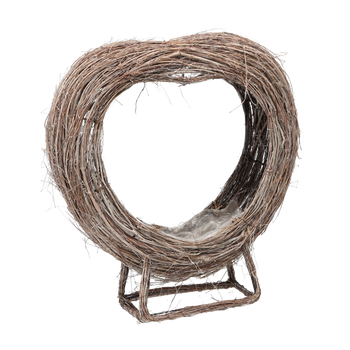 WICKER HEART COVER 50 X 16 X 50 CM