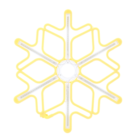 SNOWFLAKE 60 CM NEON LED ALB CALD + ALB RECE FLASH INTERIOR/EXTERIOR *8301