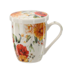 PORCELAIN MUG WITH INFUSER AND LID 340 ML ASSORTED FLORAL PATTERNS 