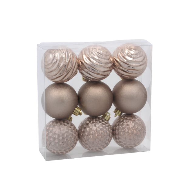 KPL. 9 BOMBEK 6 CM GRANATOWY / BEŻOWE ZŁOTO *3986