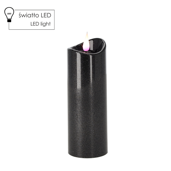 LED SVÍCE 5CMX15CM S BATERIEMI GRANITOVÁ RŮŽOVÁ PLAMEN*9716