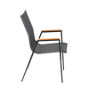 OCELOVÁ ZÁHRADNÁ STOLIČKA POLYWOOD 61 x 56 x 90 CM ČIERNA *9507