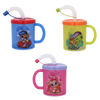 PLASTIC CUP 210ML WITH STRAW