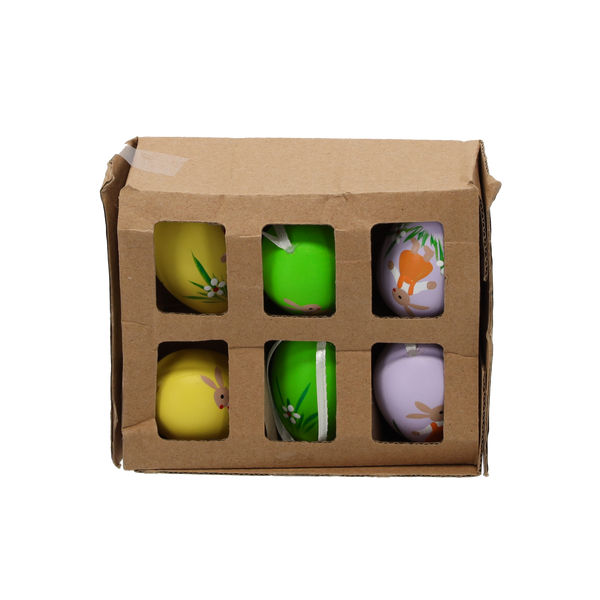 SET 6 OUĂ VRĂJITE 14,5 x 13 x 3 CM CU SĂUCA DE IEPURAȘ *8173