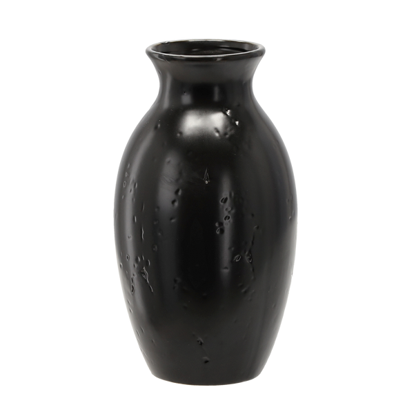 WAZON CERAMICZNY 13 x 13 x 26 CM CZARNY MATOWY *2388