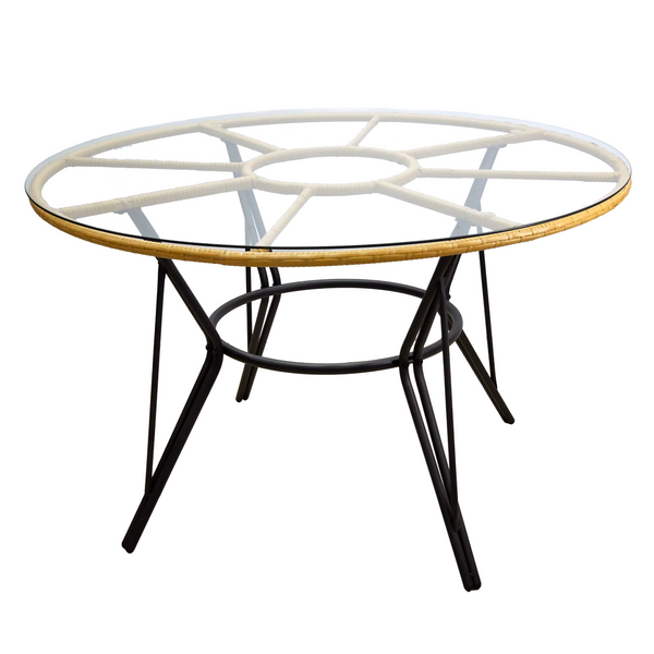 SET DE MOBILIER PENTRU GRĂDINĂ (MASĂ, 4 SCAUNE) - MARO, PERNITE - GRI *7503