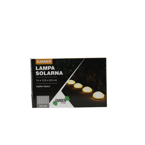 LAMPA SOLARĂ 14 x 12,5 x 8,5 CM PIATRĂ 4 LED CĂLDURĂ ALBĂ *4774