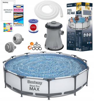 FRAME POOL 366 X 76 CM (POOL, FILTER PUMP)