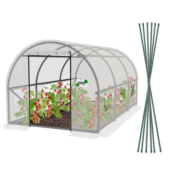 TUNEL FOLIOWY OGRODOWY 3 SEGMENTOWY BIAŁY 3 x 2 x 2 M