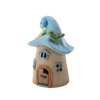 GARDEN FIGURINE - BLUE MUSHROOM HOUSE WITH LED 24,1 x 21,5 x 34,2 CM
