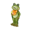 FIGURKA OGRODOWA - ŻABA Z TULIPANAMI STOJĄCA 19,5 x 17,5 x 45,5 CM *7539