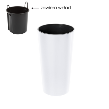 KRYT NA KVETINY LÍLA 190 MM S VLOŽKOU – biela *5357