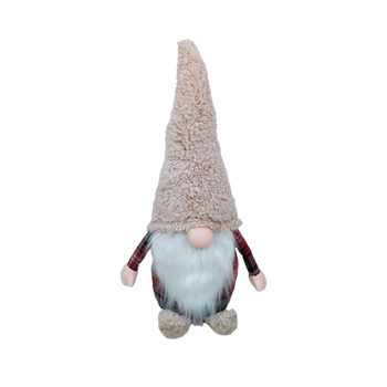 HOLIDAY GNOME 50 CM BEIGE - RED