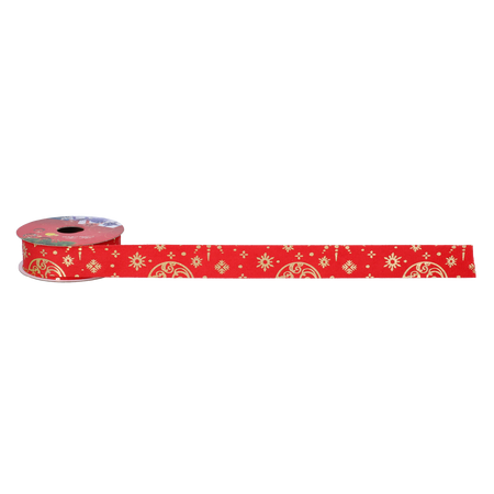 VÁNOČNÍ DEKORAČNÍ STUHA 2,5 CM x 2,7 M MIX BARVY bal=36ks *9737