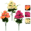 RAMURĂ ARTIFICIALĂ - BUCLE DE CRIZANTEME 50 x 25 x 25 CM MIX CULORII pachet=15 buc *3109