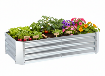 GRZĄDKA WARZYWNO-KWIATOWA 240 X 120 X 30 CM PROSTOKĄTNA OCYNK