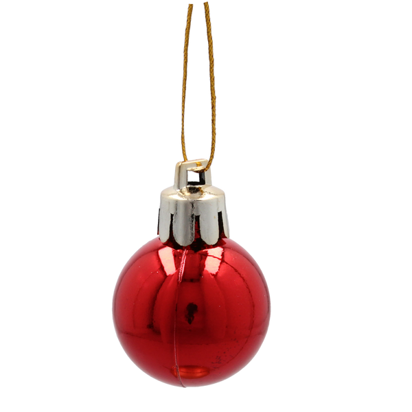 KPL. 72 DECORAȚIUNI PENTRU BRAD 3 CM MIX CULORI *5850