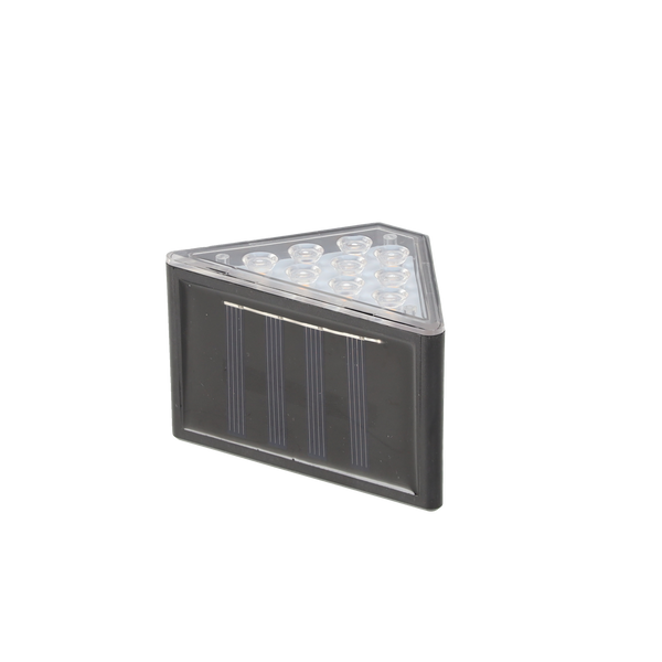 SADA 2 SOLÁRNYCH SCHODOVÝCH LÁMP 8,5 x 5 x 4,5 CM 9 LED TEPLÁ BIELA *4644