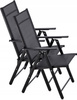 KRZESŁO OGRODOWE SKŁADANE STALOWE 66 x 53 x 107 CM CZARNE *3484