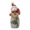 FIGURINE OF THE NATIVITY SCENE - SNOWMAN WITH THE INSCRIPTION "WELCOME" 26 X 22 X 55 CM LED