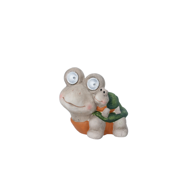 FIGURKA OGRODOWA - ŻÓŁW ZE ŚWIECĄCYMI OCZAMI 15 x 12,5 x 14,5 CM LED opak=4szt *7805