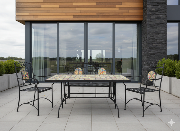 KRZESŁO OGRODOWE MOZAIKOWE 58 x 59 x 92 CM