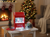 CUTIE DE SCRISORI DECORATIVĂ 15 x 12 x 23 CM CU LED - ROȘIE - CU ZĂPADAȘ ȘI MOȘ CRĂCIUN *3498