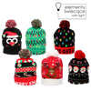 CZAPKA ŚWIĄTECZNA LED - MIX WZORÓW opak=8szt *8637