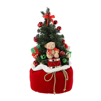 CHRISTMAS FIGURE - ARTIFICIAL CHRISTMAS TREE IN SANTA'S SACK - LED + MELODY