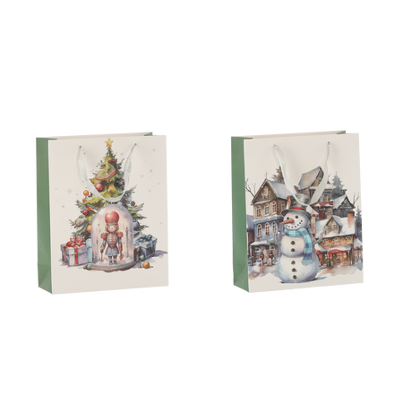 DARČEKOVÁ TAŠKA BOŽÍHO NAROZENIA "FROZEN CHRISTMAS" 26 x 32 x 10 CM balenie=12ks *0672