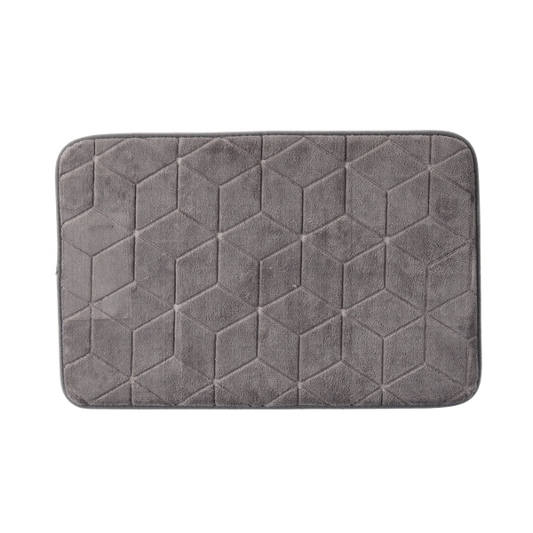 BATH MAT WITH ANTI-SLIP BACKING 40 X 60 CM GREY