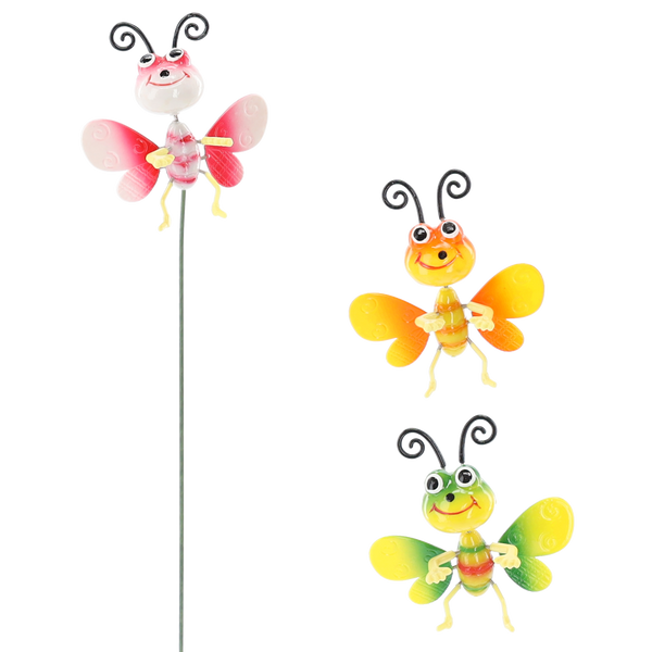 OZDOBA NA PIKU DO DONICY/OGRODU - MOTYL 10 x 60 CM *4828