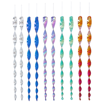 Set of 10 Reflective Bird Deterrent Spirals Mix Color 50 CM