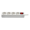 EXTENSION CORD POWER STRIP WITH SWITCH 4 SOCKETS 5 M WHITE