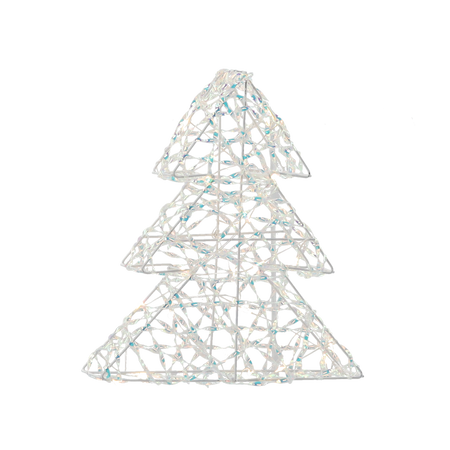 Vianočná ozdoba - LED stromček 30 cm irizujúci *6352