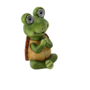 GARDEN FIGURINE – SITTING TURTLE WITH GLOWING EYES 11,5 X 9 X 18,5 CM LED pack=4 pcs