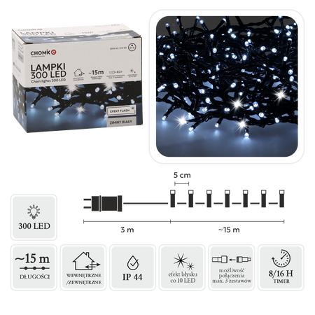 COLD WHITE LIGHTS LED 300L