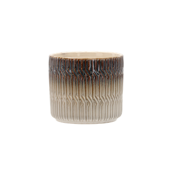 Keramická obal na kvetináč 13 x 13 x 11,5 cm piesková *2258