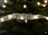 CHRISTMAS RIBBON LED WITH STAR SILVER WARM WHITE