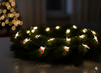 LED LIGHT CHAIN - SNOWMAN 20 L BATTERY-POWERED