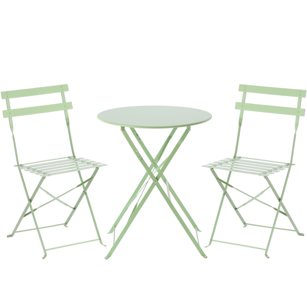 ROUND TABLE BISTRO SET - SAGE GREEN