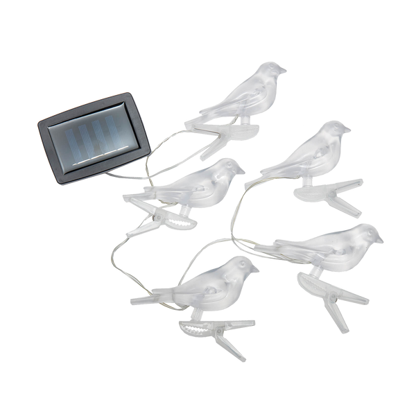 LED GHIRLANDA SOLARĂ PENTRU GRĂDINĂ LUNGIME 2 + 1,2 M CU CLIP 5 LED ALB CALD *6063