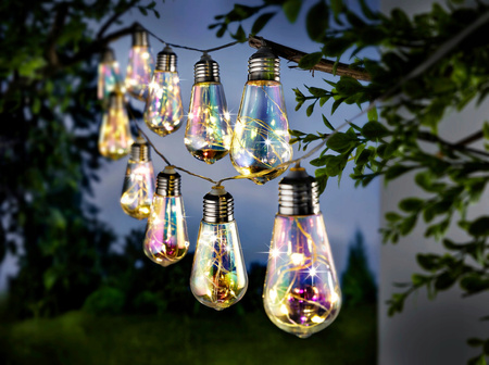 SOLAR GARDEN GARLAND LENGTH 2 + 1.8 M FELISI 10 LED COOL WHITE