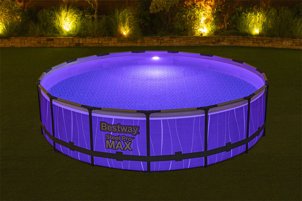 FRAME POOL 4.57 X 1.07 M (POOL, FILTER PUMP, LADDER, COVER, LED LIGHT)
