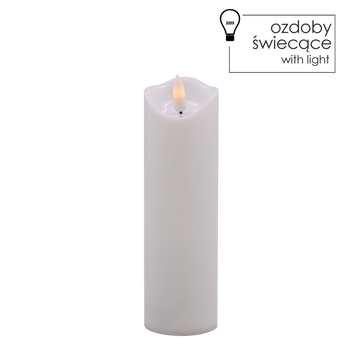 LED CANDLE WHITE 5 X 17,5 CM